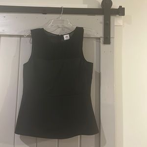CAbi black pleather tank size 6